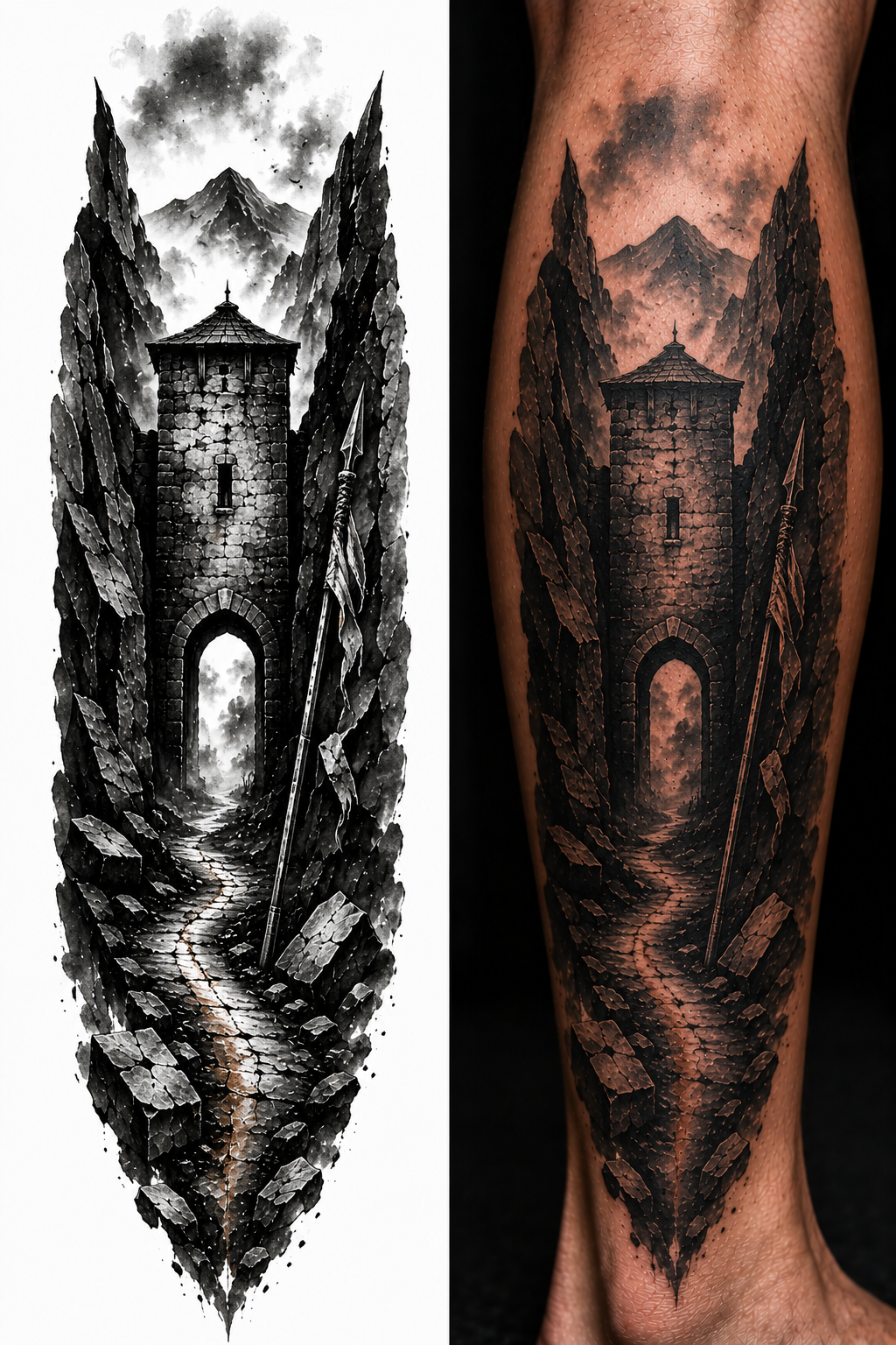 GUARDIAN OF THE PASS tattoo model preview